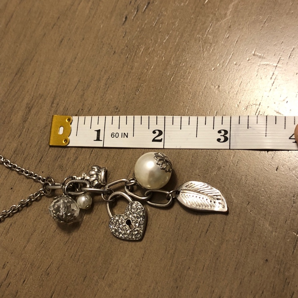 Jewelry - Elegant Silver Tone Sweater Charm Necklace - Picture 7 of 8